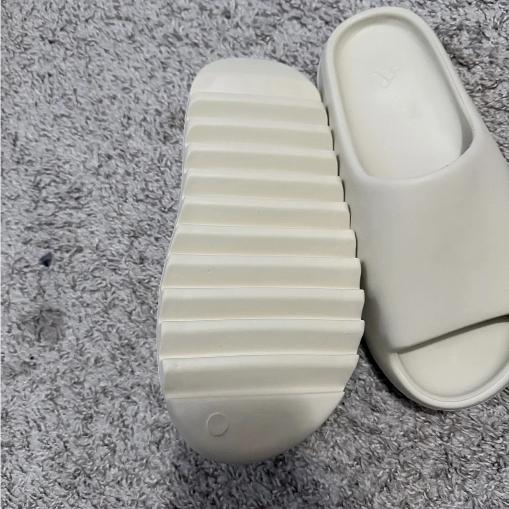 Adidas Kids Off-White Slippers